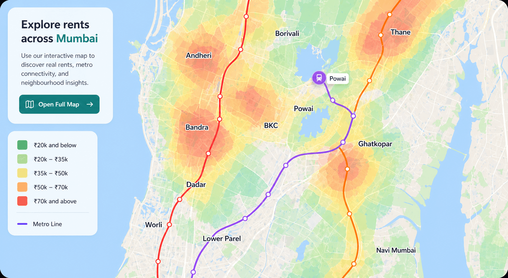 Mumbai rent heatmap
