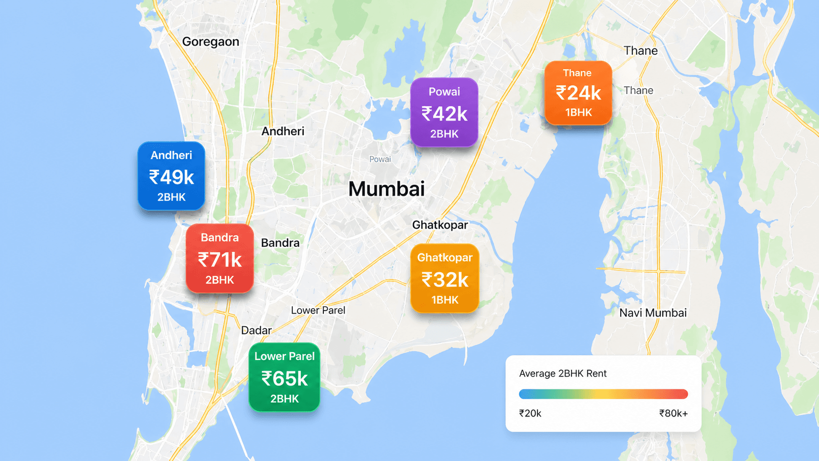 Mumbai rent map